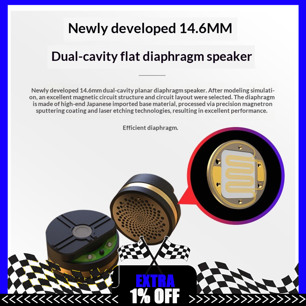 Planar Magnetic Iem Earphones - سماعات أذن داخلية 7Hz x Crinacle