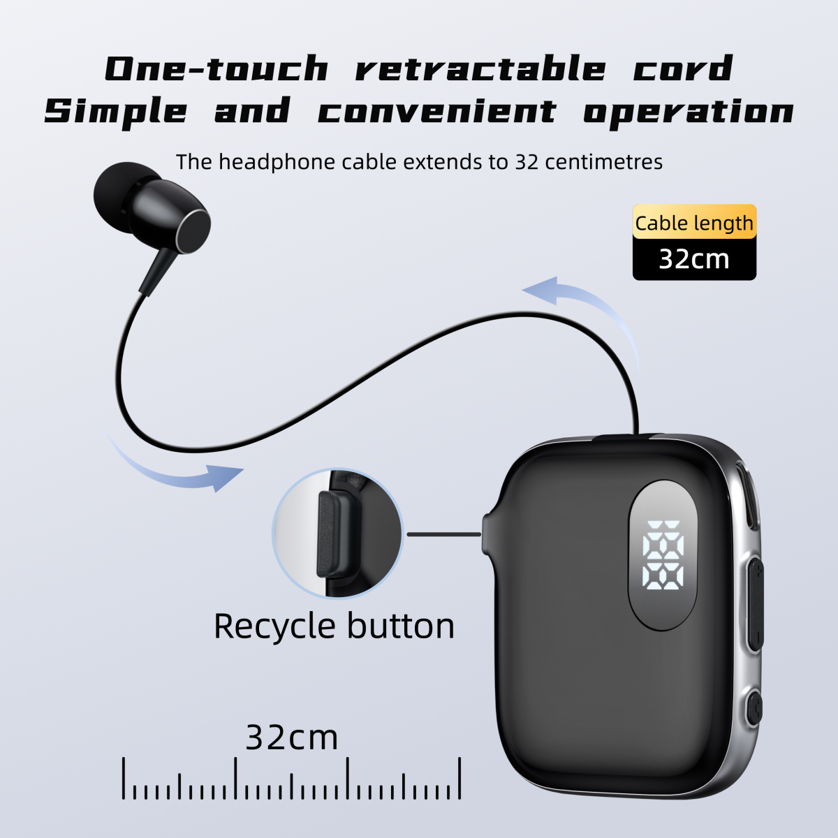 Type C Wired Earphones With Mic - سماعة بلوتوث بمشبك للملابس مع إلغاء