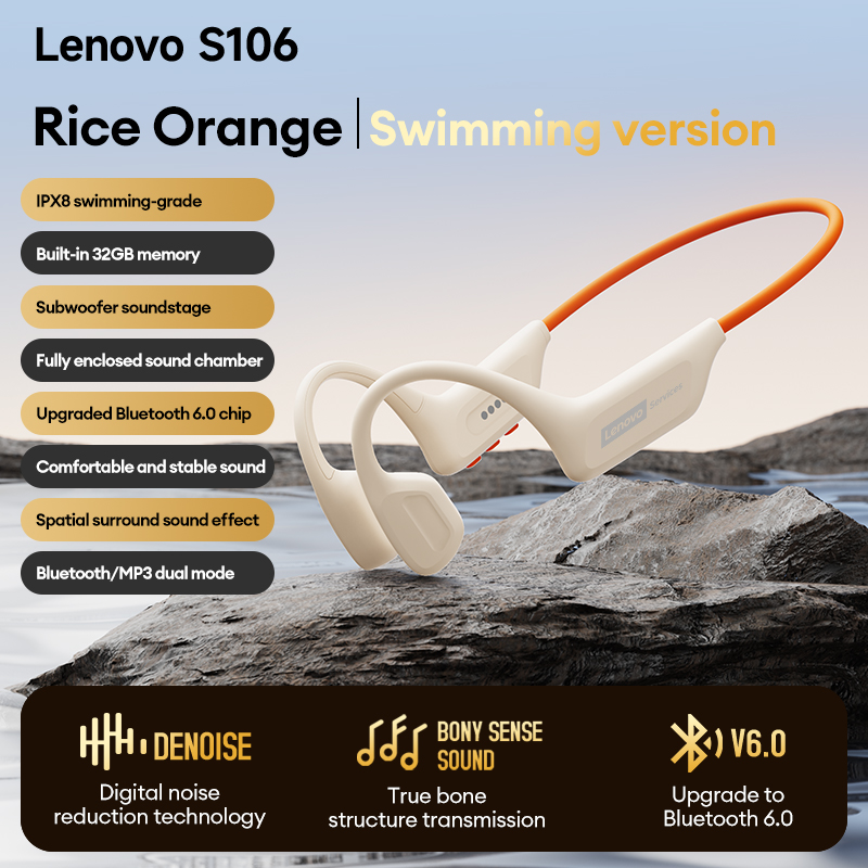 سماعات أذن لاسلكية من لينوفو S - مراجعة Bone Conduction Running Headphones وسعره