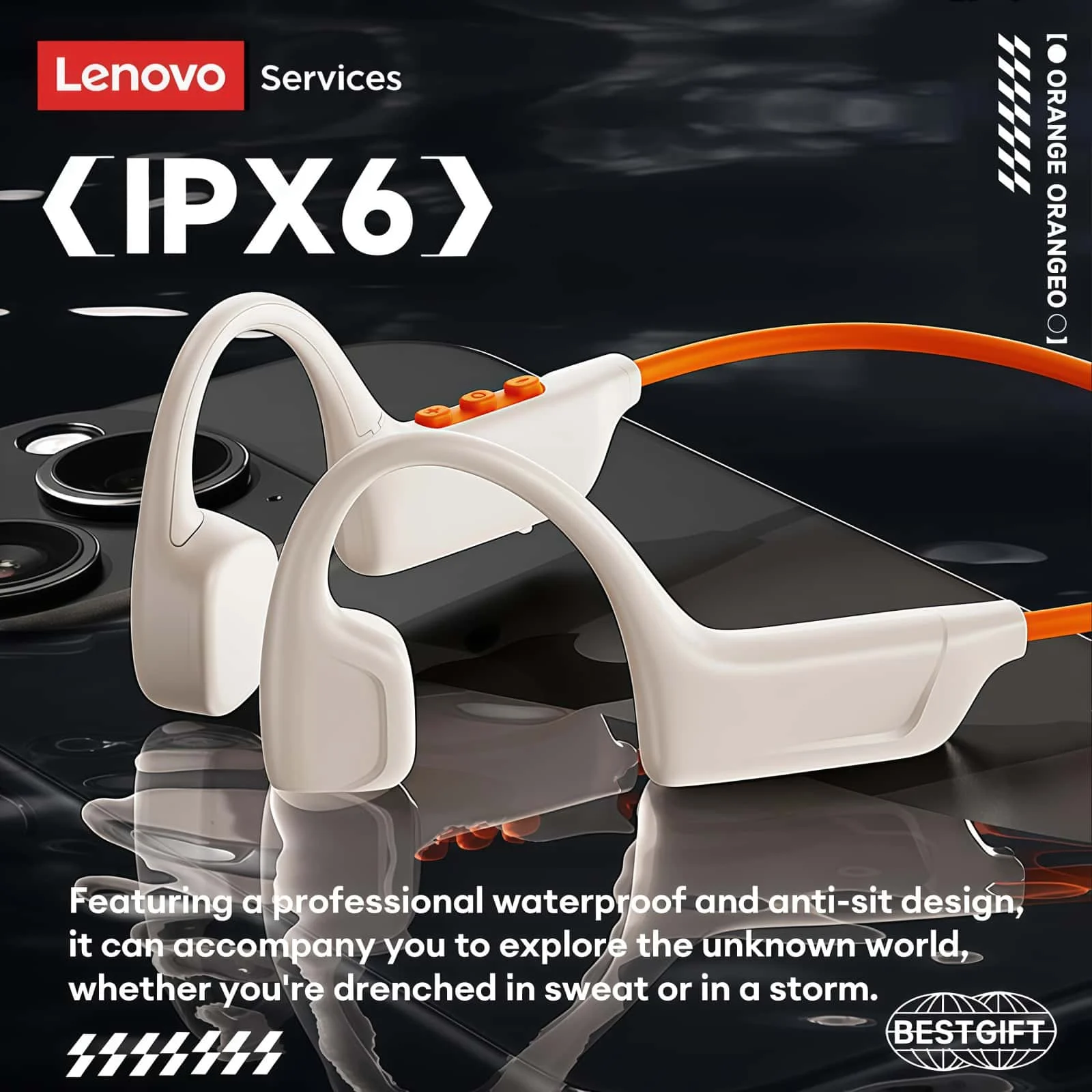 سماعات أذن لينوفو S102 بتقنية  - مراجعة Bone Conduction Running Headphones وسعره