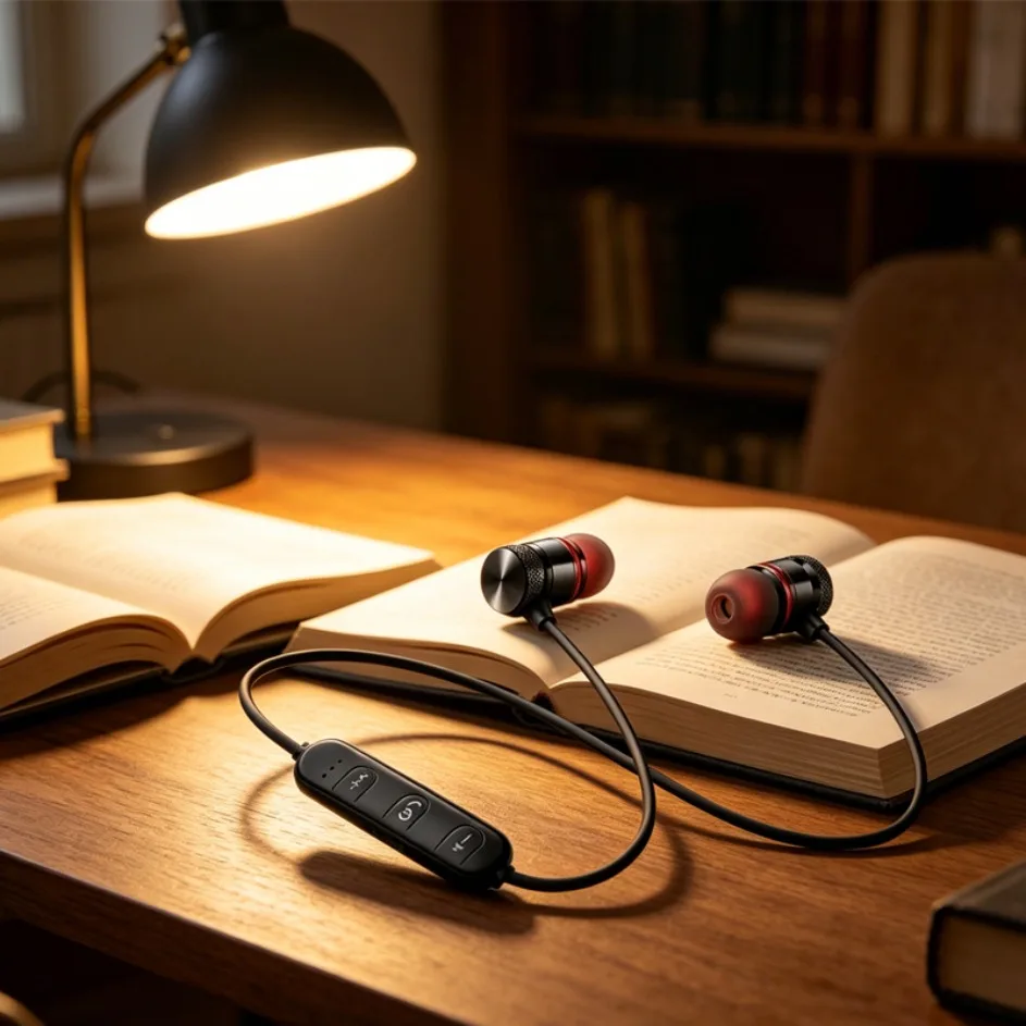 سماعات أذن بلوتوث ريو ساوند مع - مراجعة Magnetic Neckband Sports Earphones وسعره