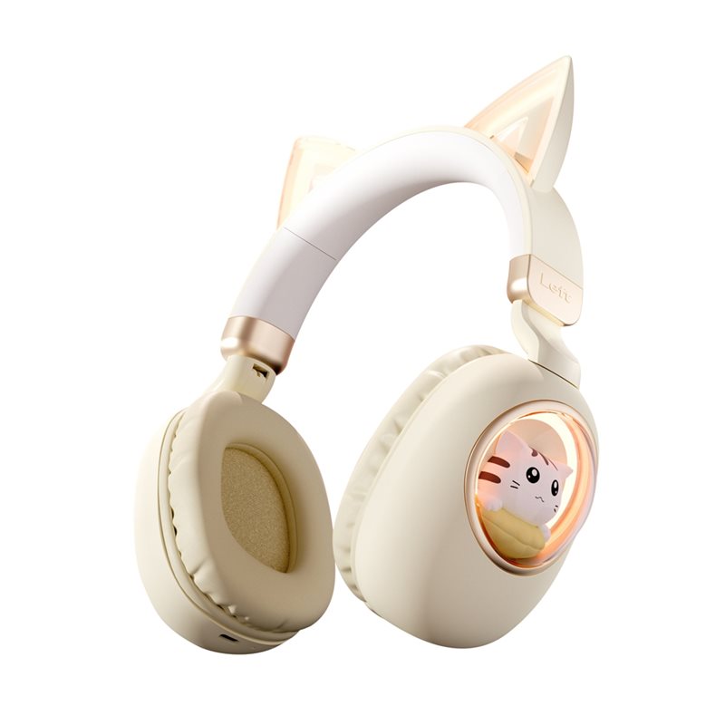 سماعة رأس لاسلكية قابلة للطي ب - مراجعة Cat Ear Bluetooth Headset Led وسعره