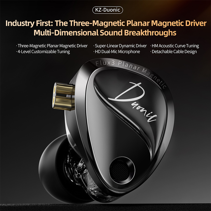 سماعات أذن KZ Duonic سلكية بتق - مراجعة Planar Magnetic Iem Earphones وسعره